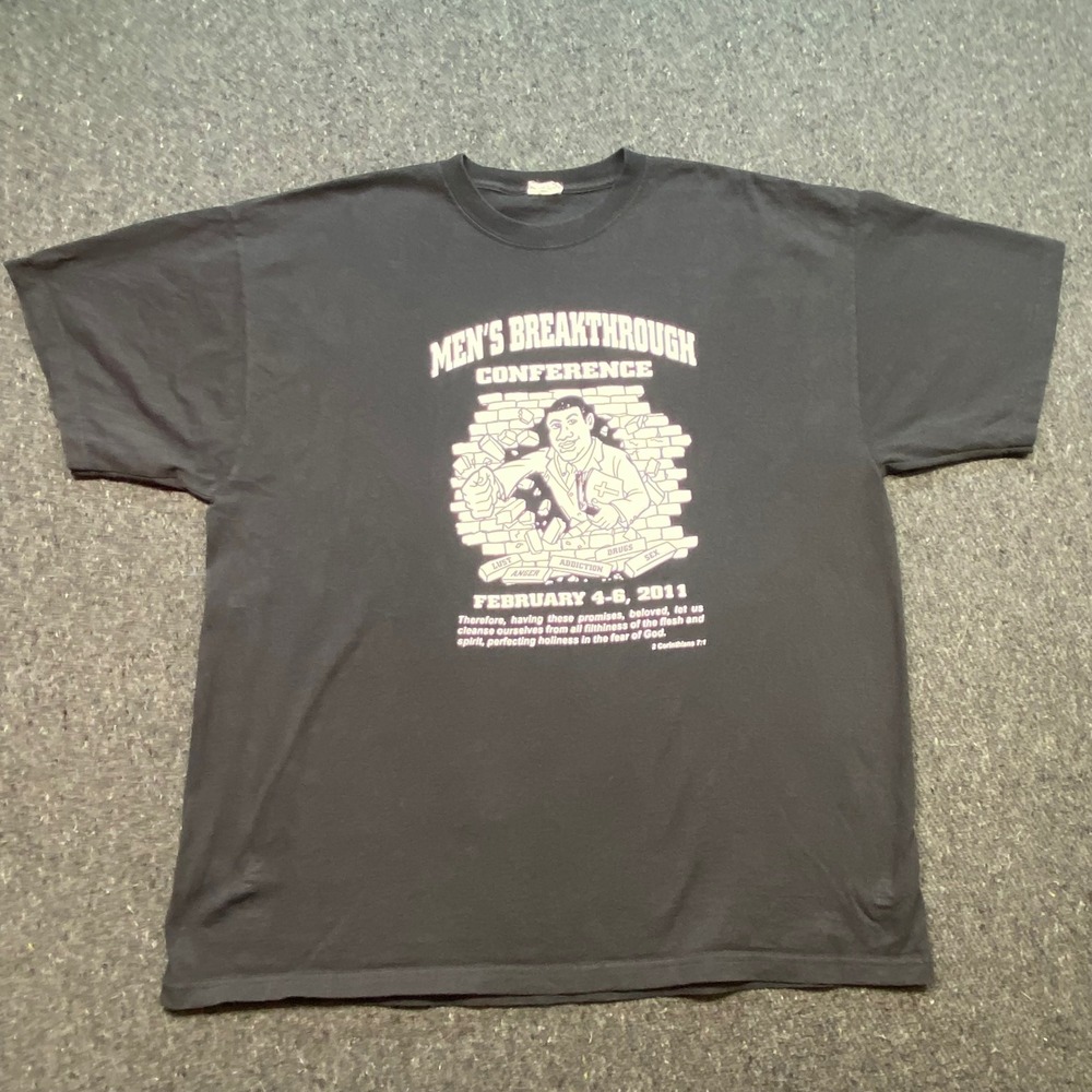 Magnum Weight Mens Breakthrough Conference TShirt Sz 2XL Black 2011‎ Graphic Tee